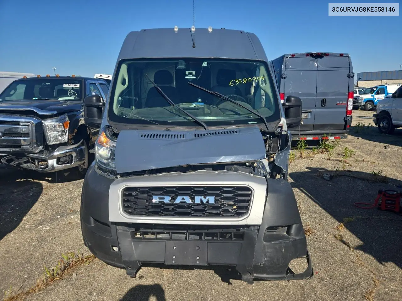 2019 Ram Promaster 3500 3500 High VIN: 3C6URVJG8KE558146 Lot: 63580955