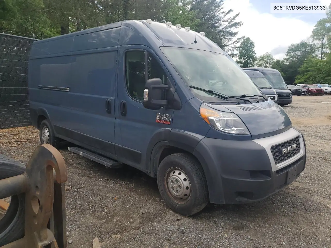 2019 Ram Promaster 2500 2500 High VIN: 3C6TRVDG5KE513933 Lot: 85761214