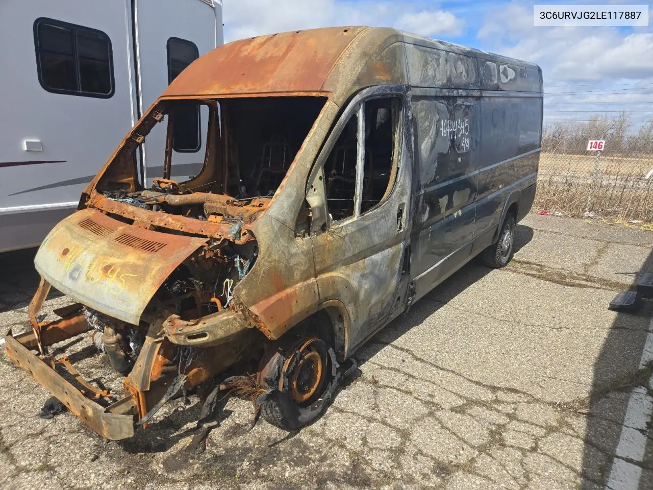 2020 Ram Promaster 3500 3500 High VIN: 3C6URVJG2LE117887 Lot: 46444345