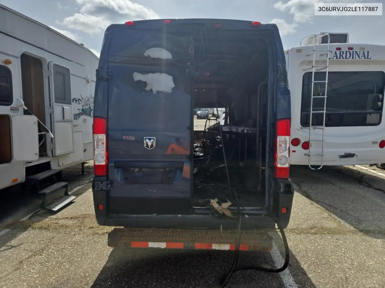 2020 Ram Promaster 3500 3500 High VIN: 3C6URVJG2LE117887 Lot: 46444345