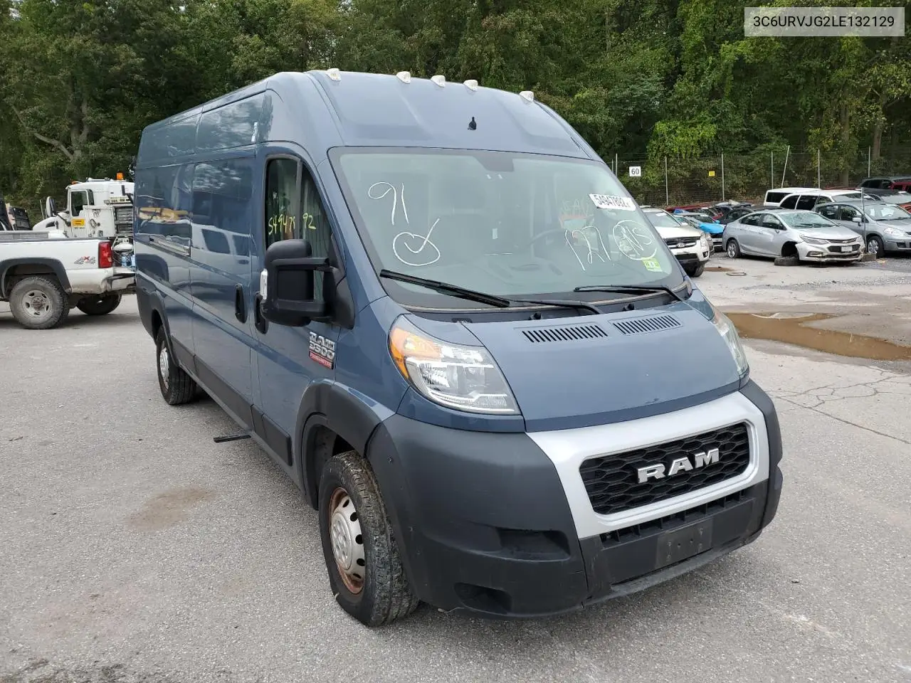 2020 Ram Promaster 3500 3500 High VIN: 3C6URVJG2LE132129 Lot: 54947892
