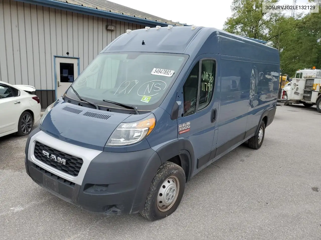 2020 Ram Promaster 3500 3500 High VIN: 3C6URVJG2LE132129 Lot: 54947892