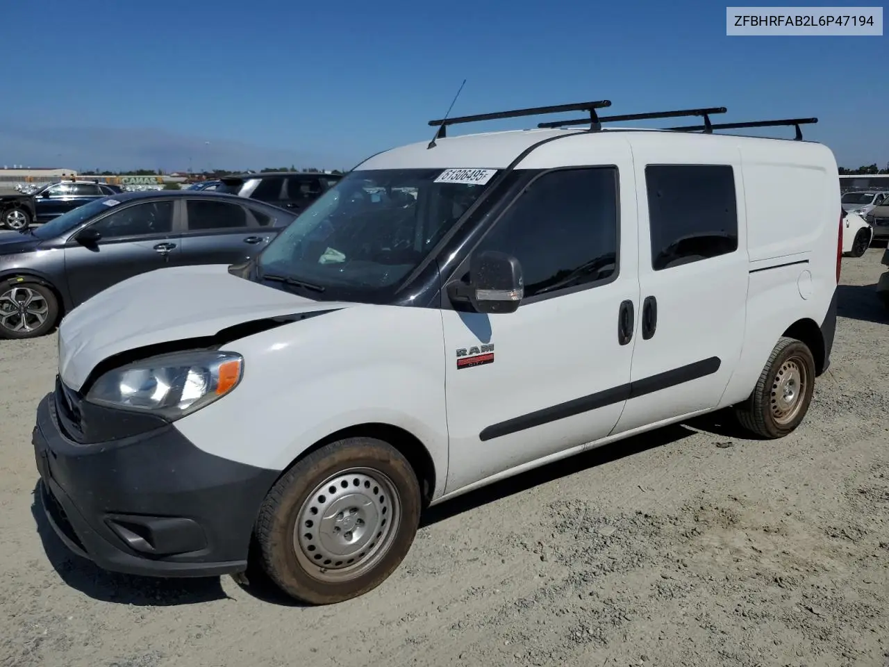 2020 Ram Promaster City VIN: ZFBHRFAB2L6P47194 Lot: 61306495