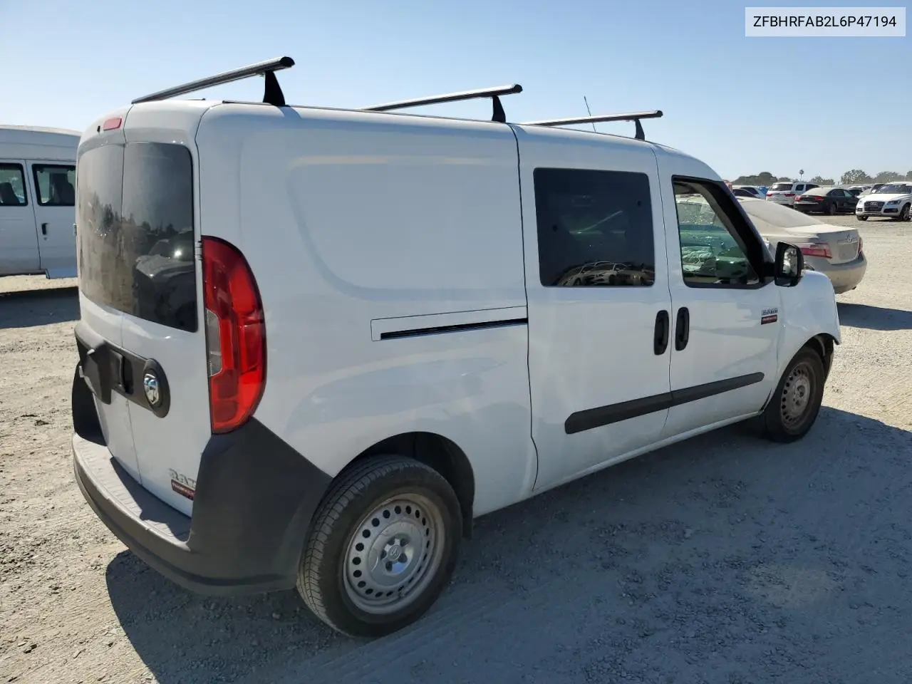 2020 Ram Promaster City VIN: ZFBHRFAB2L6P47194 Lot: 61306495