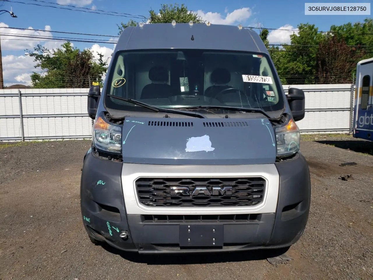 2020 Ram Promaster 3500 3500 High VIN: 3C6URVJG8LE128750 Lot: 61559675