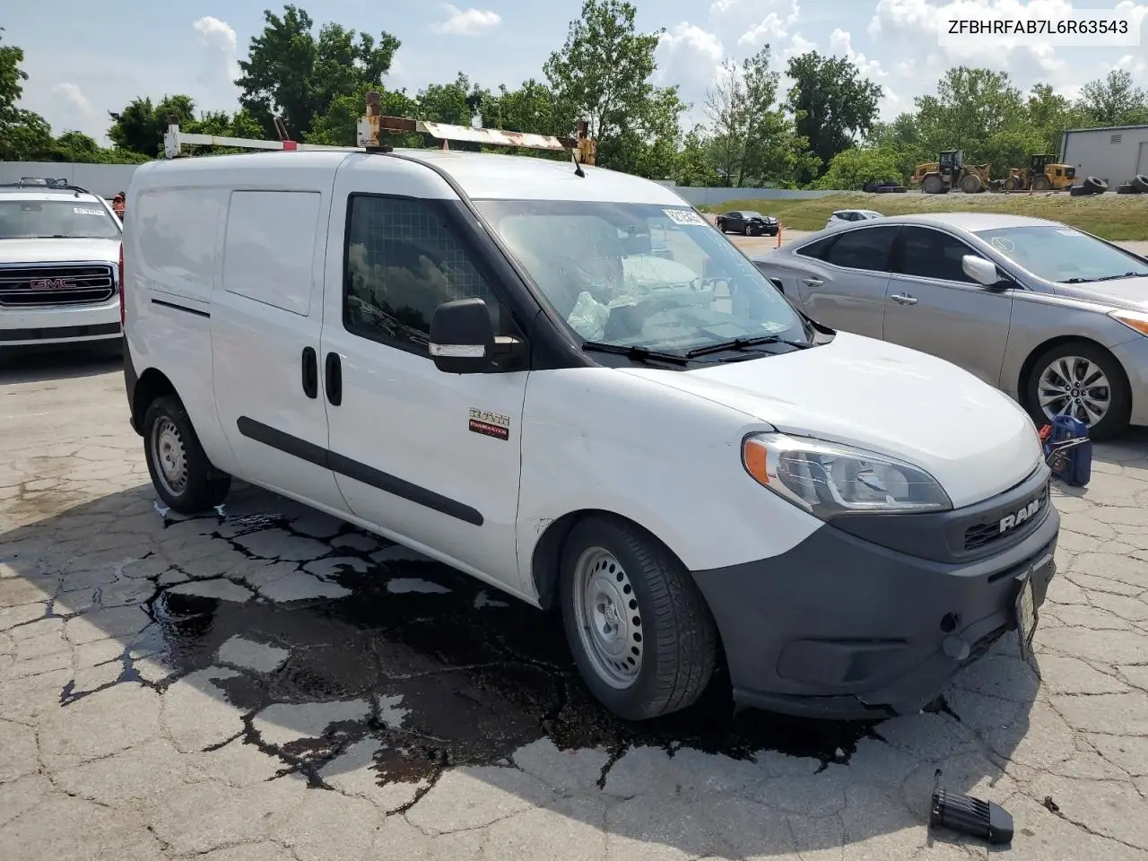 2020 Ram Promaster City VIN: ZFBHRFAB7L6R63543 Lot: 62125435