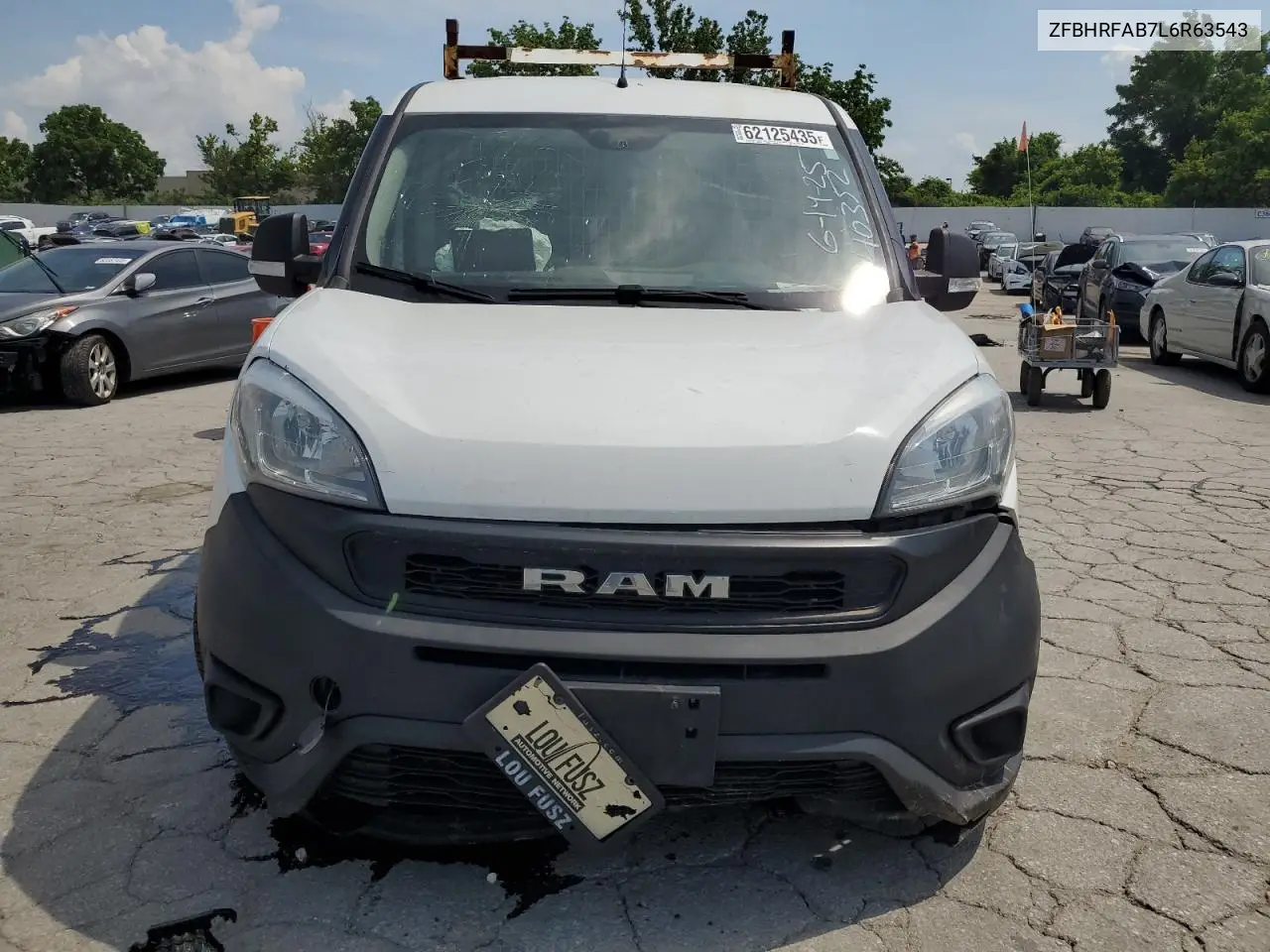 2020 Ram Promaster City VIN: ZFBHRFAB7L6R63543 Lot: 62125435