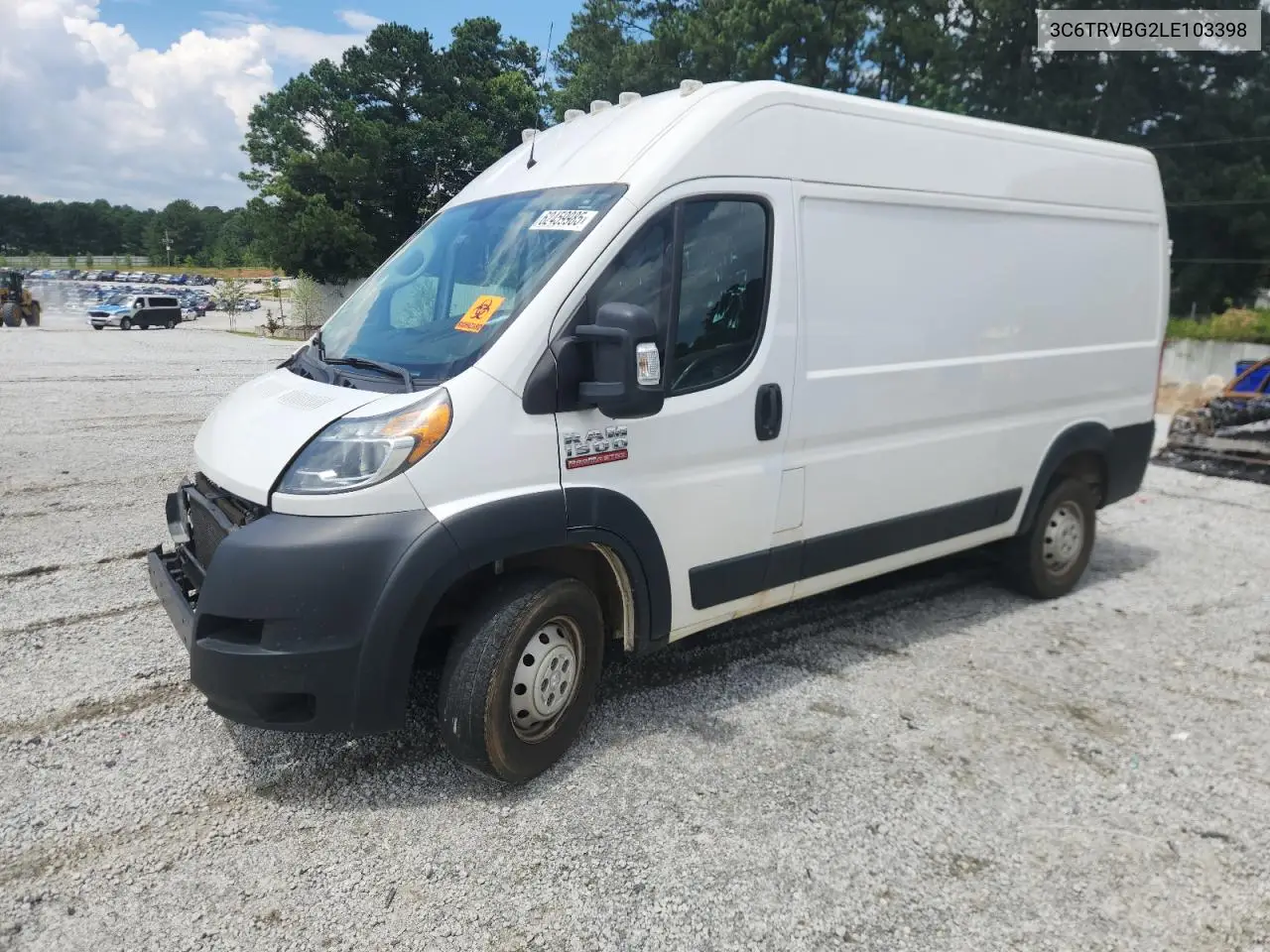 2020 Ram Promaster 1500 1500 High VIN: 3C6TRVBG2LE103398 Lot: 62459985