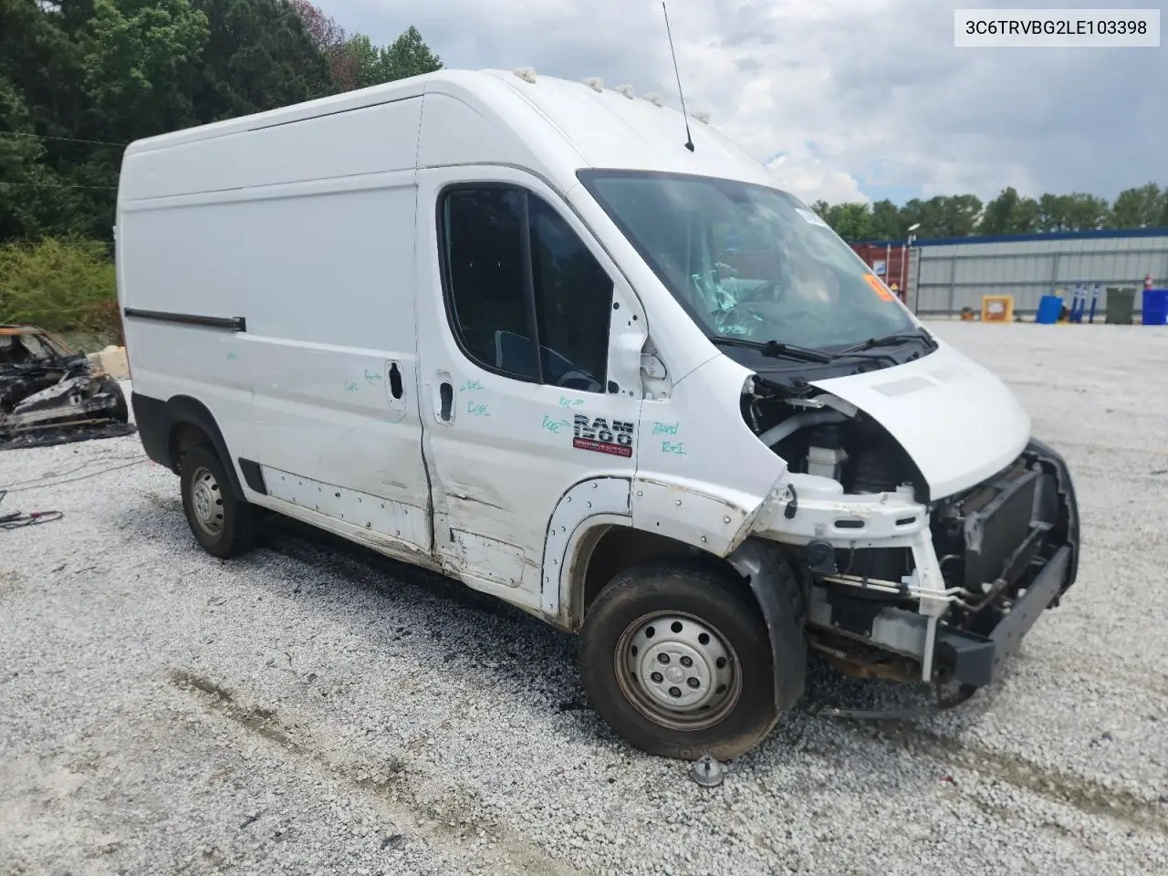 2020 Ram Promaster 1500 1500 High VIN: 3C6TRVBG2LE103398 Lot: 62459985