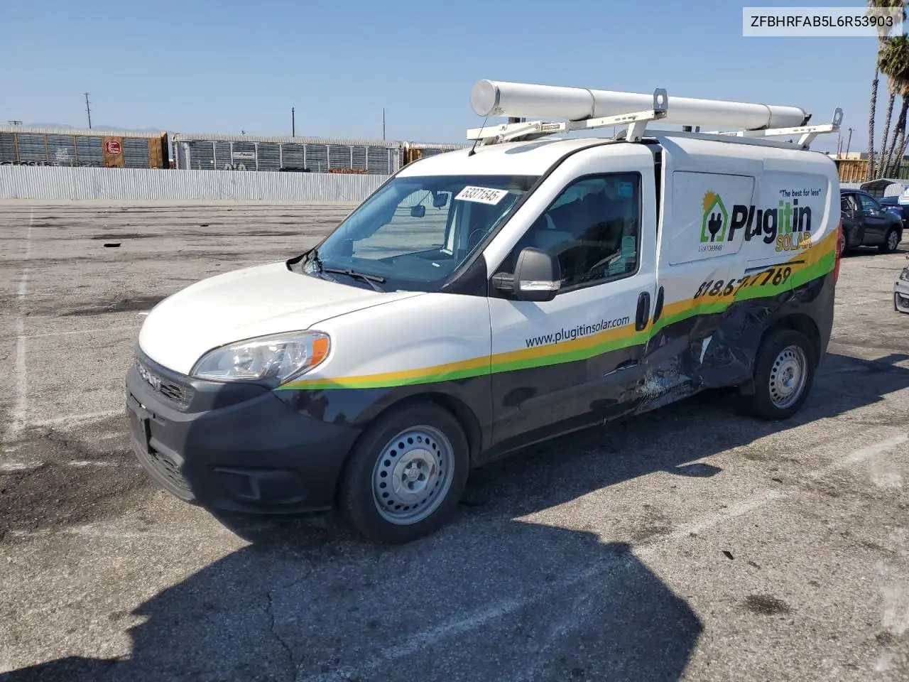 2020 Ram Promaster City VIN: ZFBHRFAB5L6R53903 Lot: 63371545