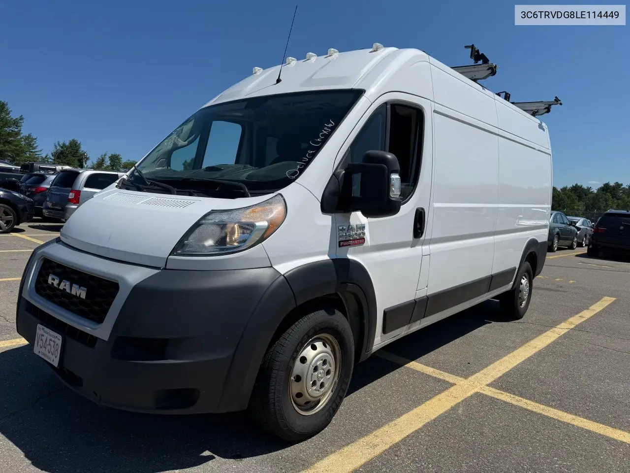 2020 Ram Promaster 2500 2500 High VIN: 3C6TRVDG8LE114449 Lot: 63688845