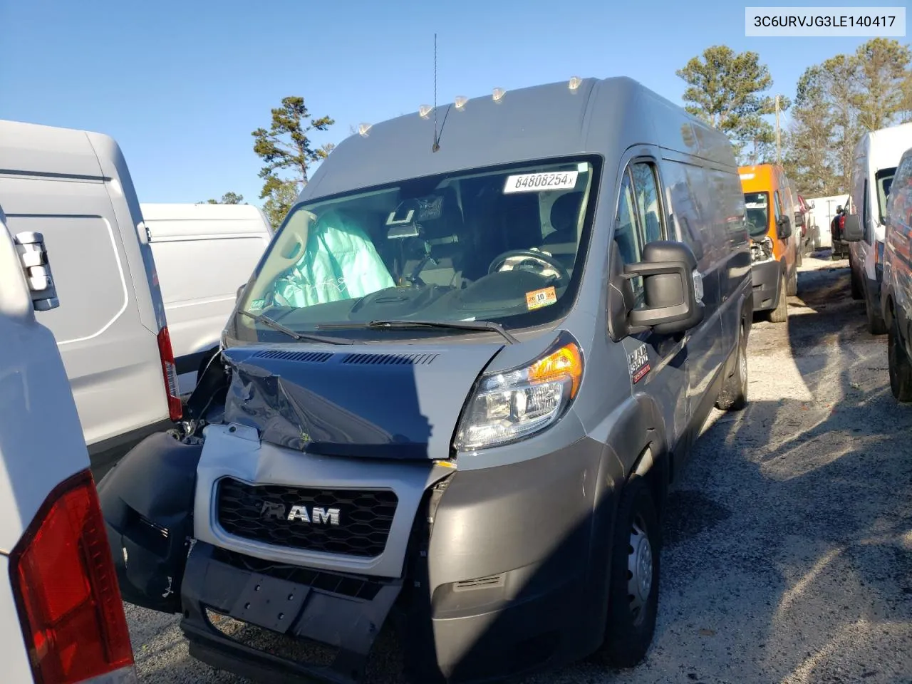 2020 Ram Promaster 3500 3500 High VIN: 3C6URVJG3LE140417 Lot: 84808254