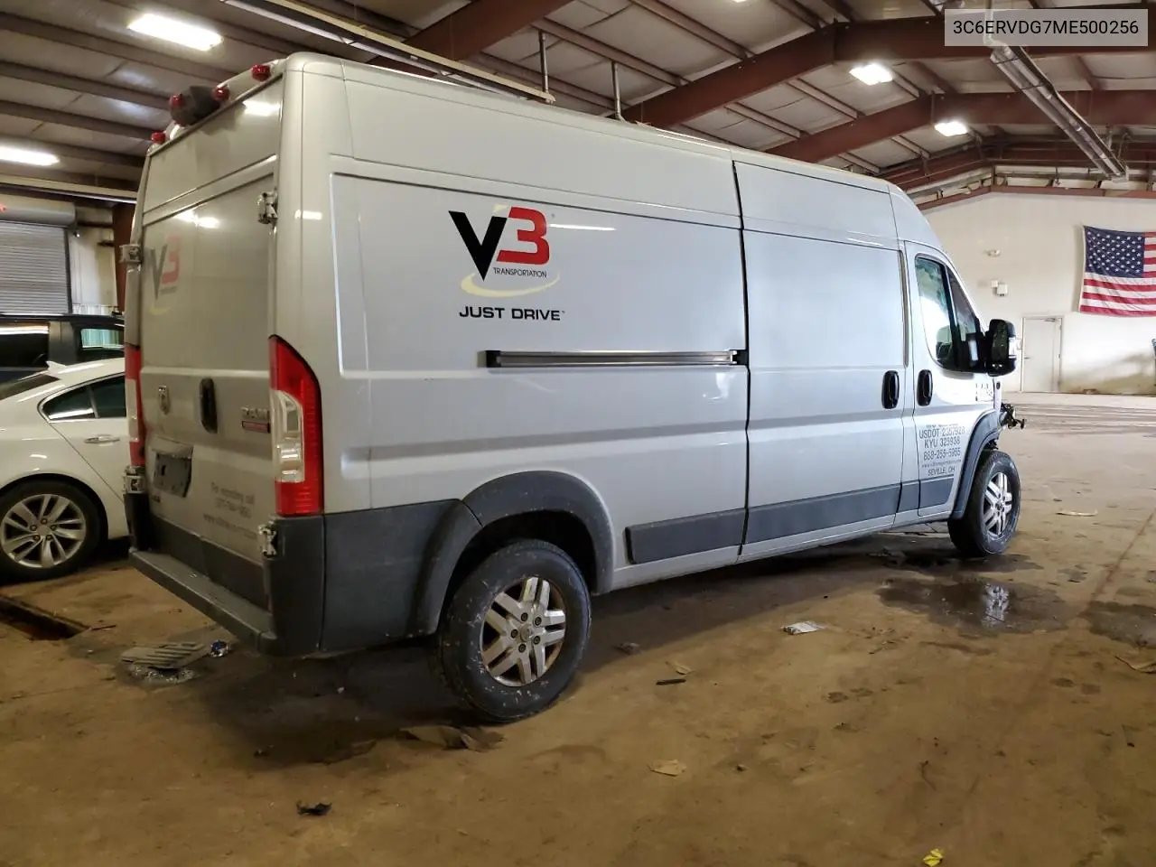 2021 Ram Promaster 2500 2500 High VIN: 3C6ERVDG7ME500256 Lot: 46070215