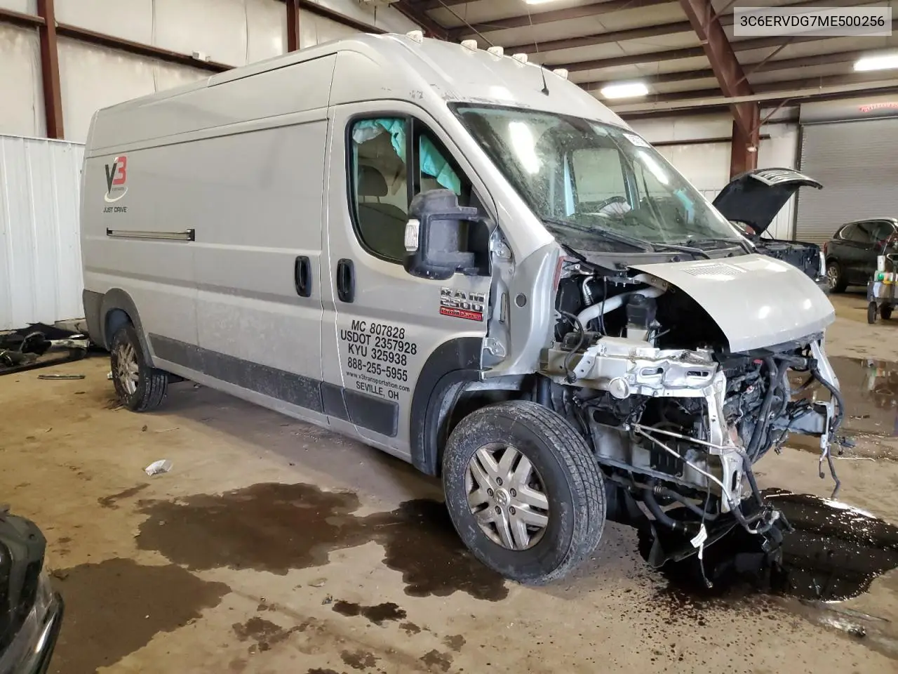 2021 Ram Promaster 2500 2500 High VIN: 3C6ERVDG7ME500256 Lot: 46070215