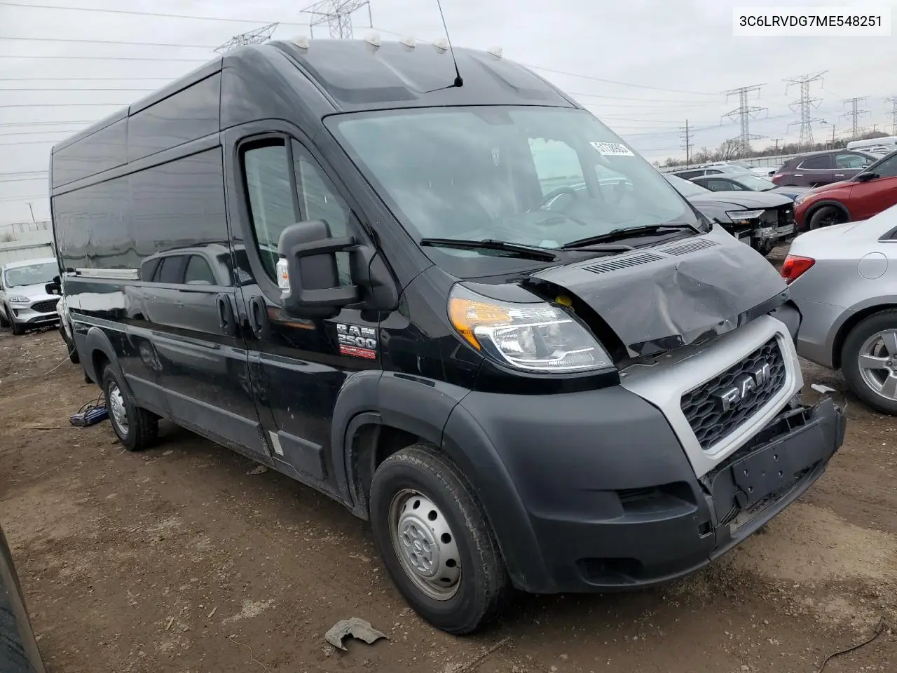 2021 Ram Promaster 2500 2500 High VIN: 3C6LRVDG7ME548251 Lot: 51738905
