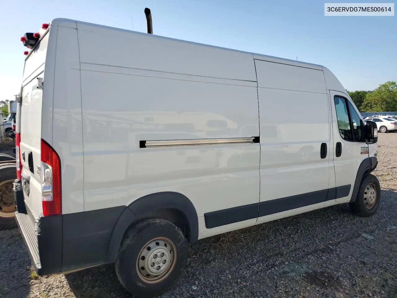 2021 Ram Promaster 2500 2500 High VIN: 3C6ERVDG7ME500614 Lot: 52092795
