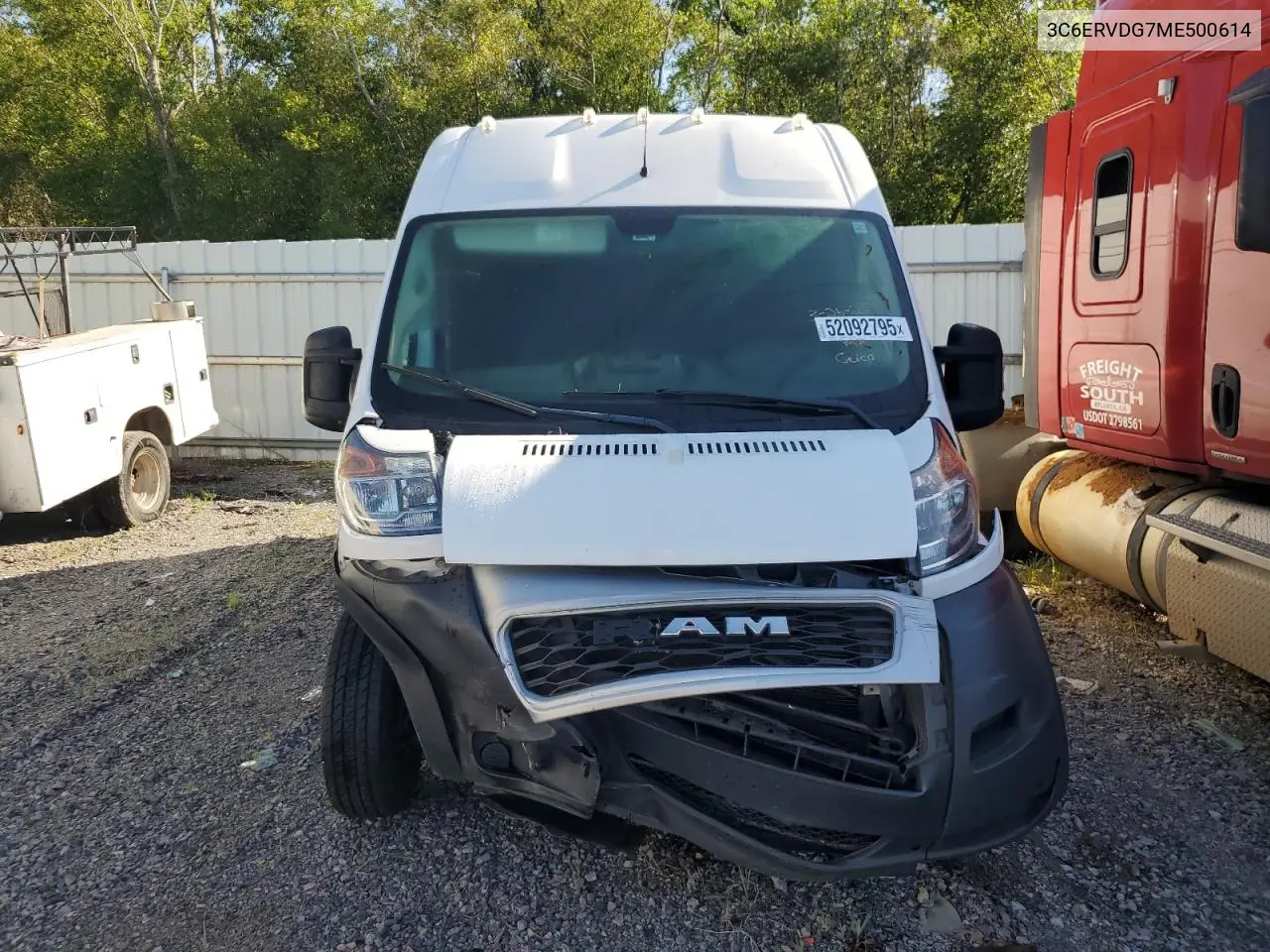 2021 Ram Promaster 2500 2500 High VIN: 3C6ERVDG7ME500614 Lot: 52092795