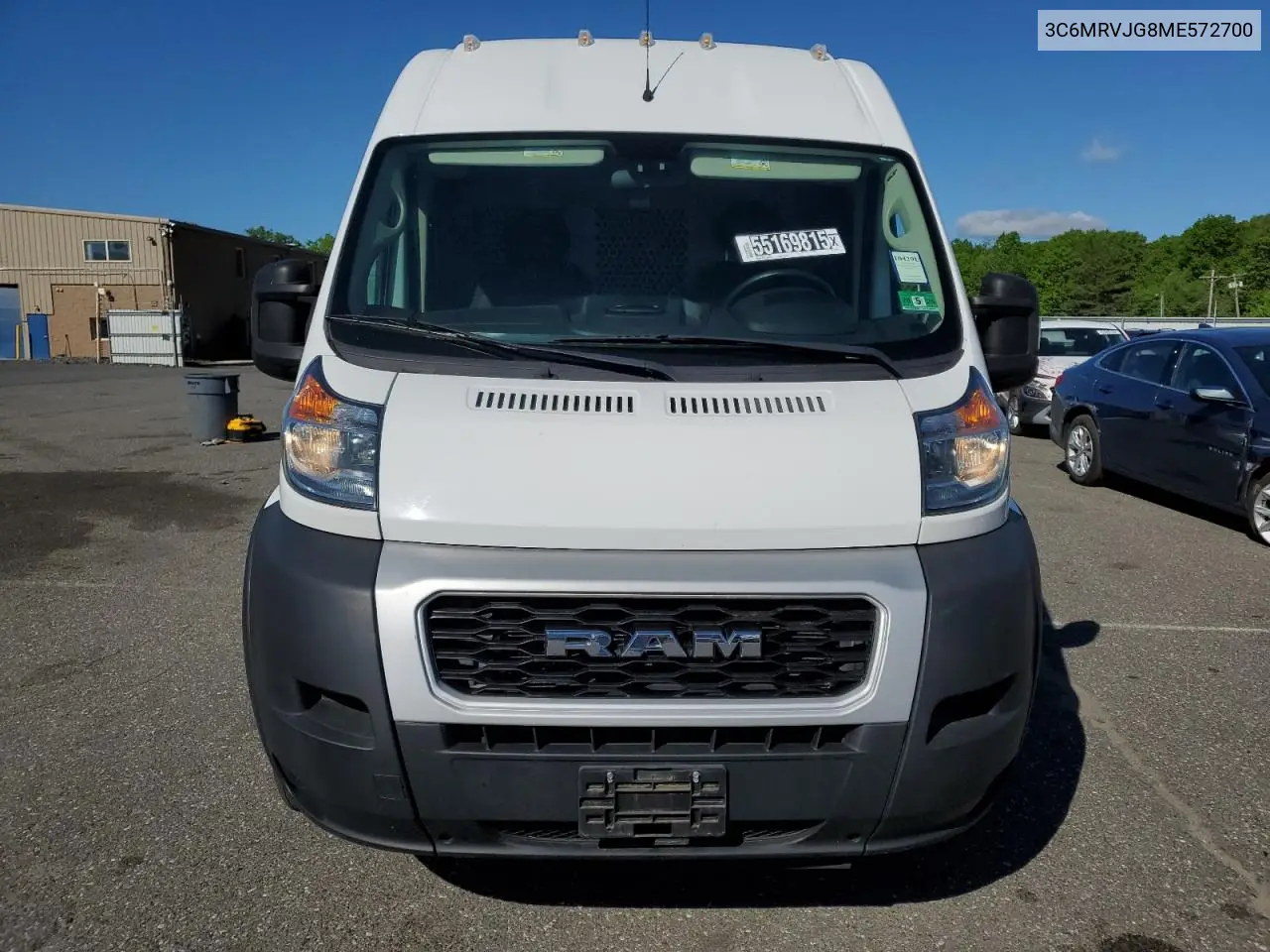 2021 Ram Promaster 3500 3500 High VIN: 3C6MRVJG8ME572700 Lot: 55169815