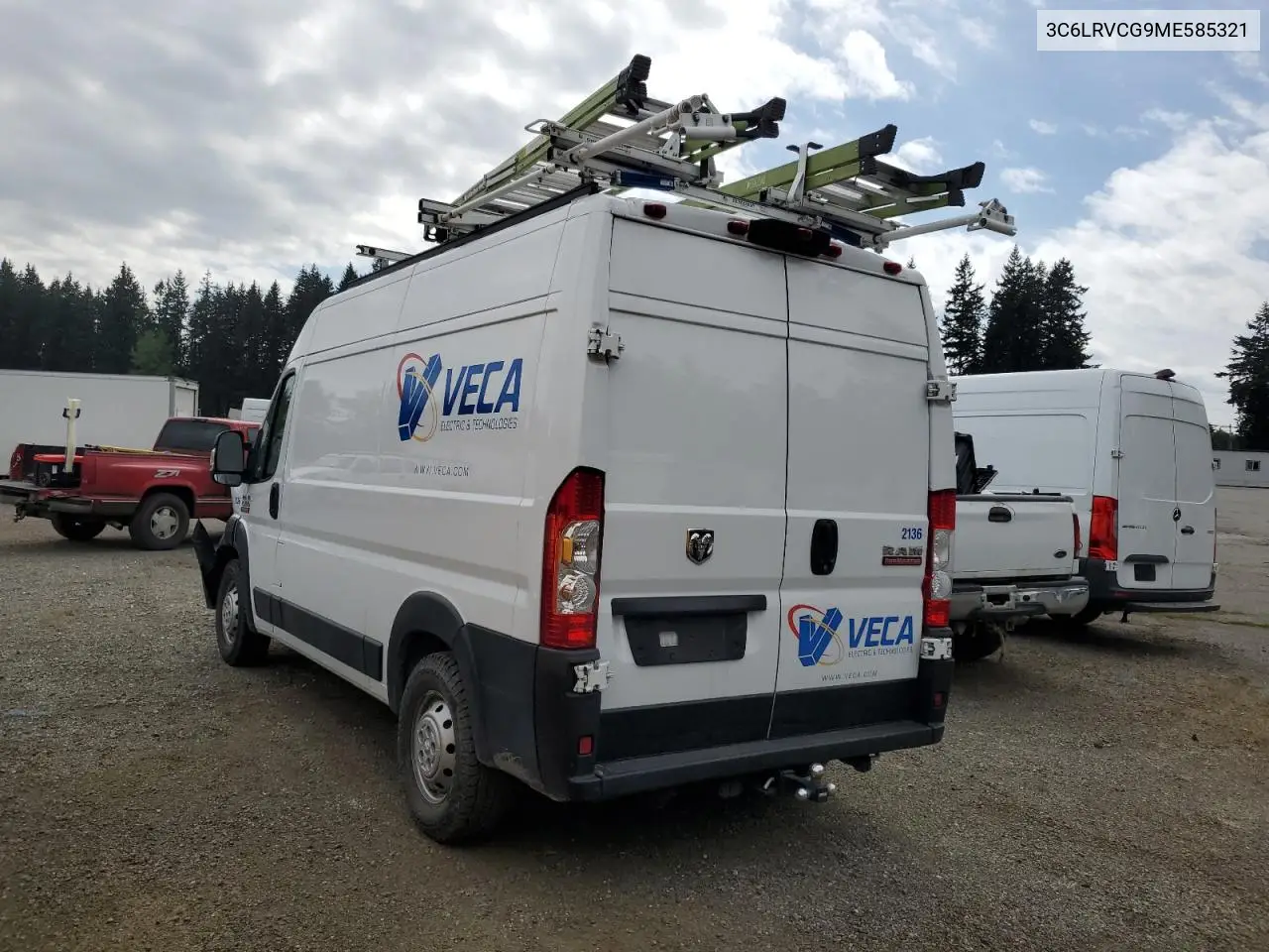 2021 Ram Promaster 2500 2500 High VIN: 3C6LRVCG9ME585321 Lot: 55658635