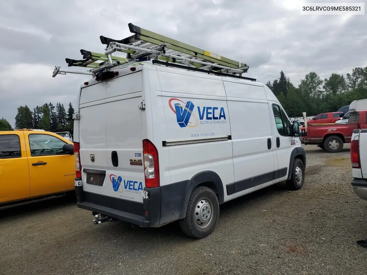 2021 Ram Promaster 2500 2500 High VIN: 3C6LRVCG9ME585321 Lot: 55658635