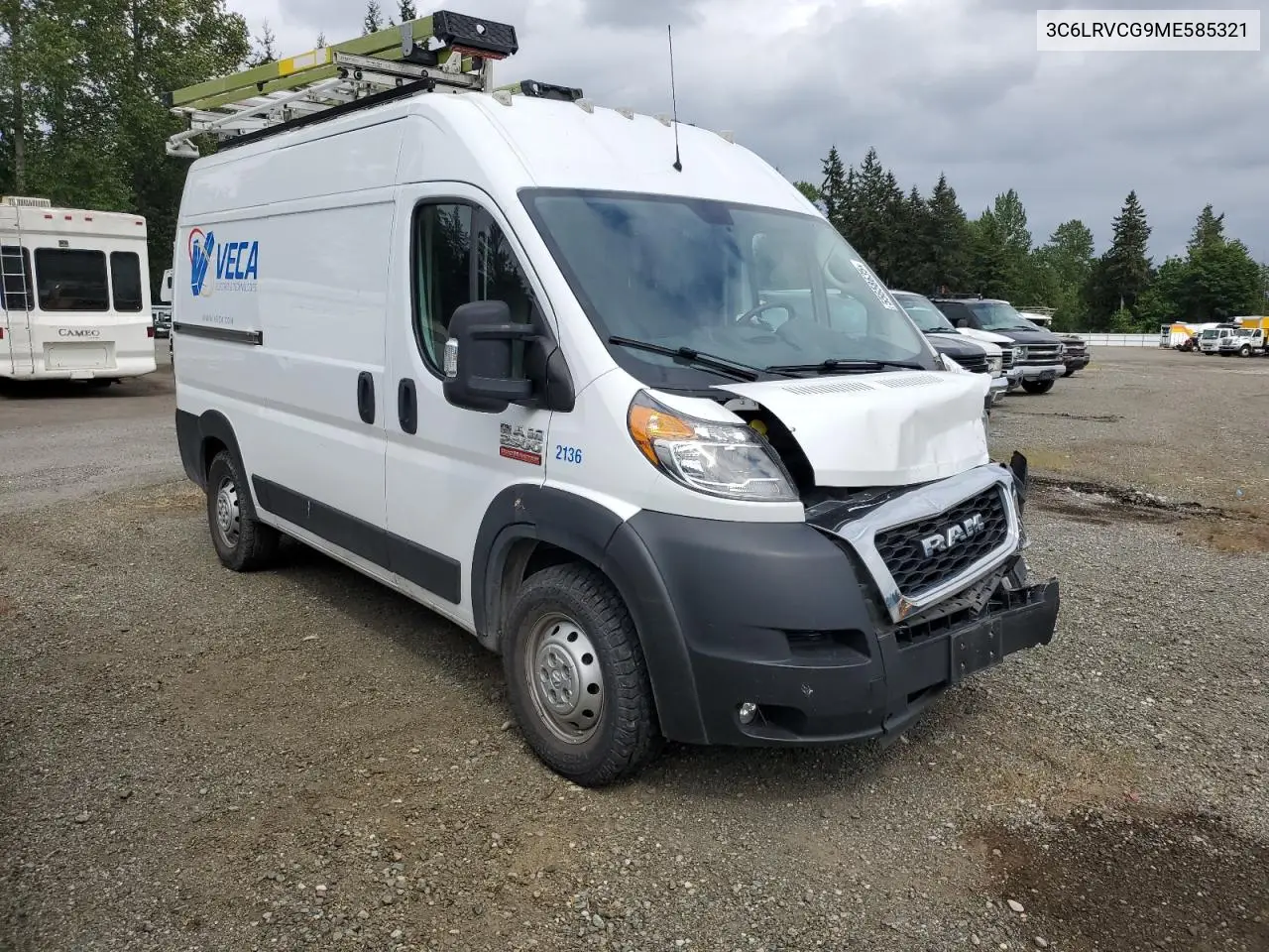 2021 Ram Promaster 2500 2500 High VIN: 3C6LRVCG9ME585321 Lot: 55658635