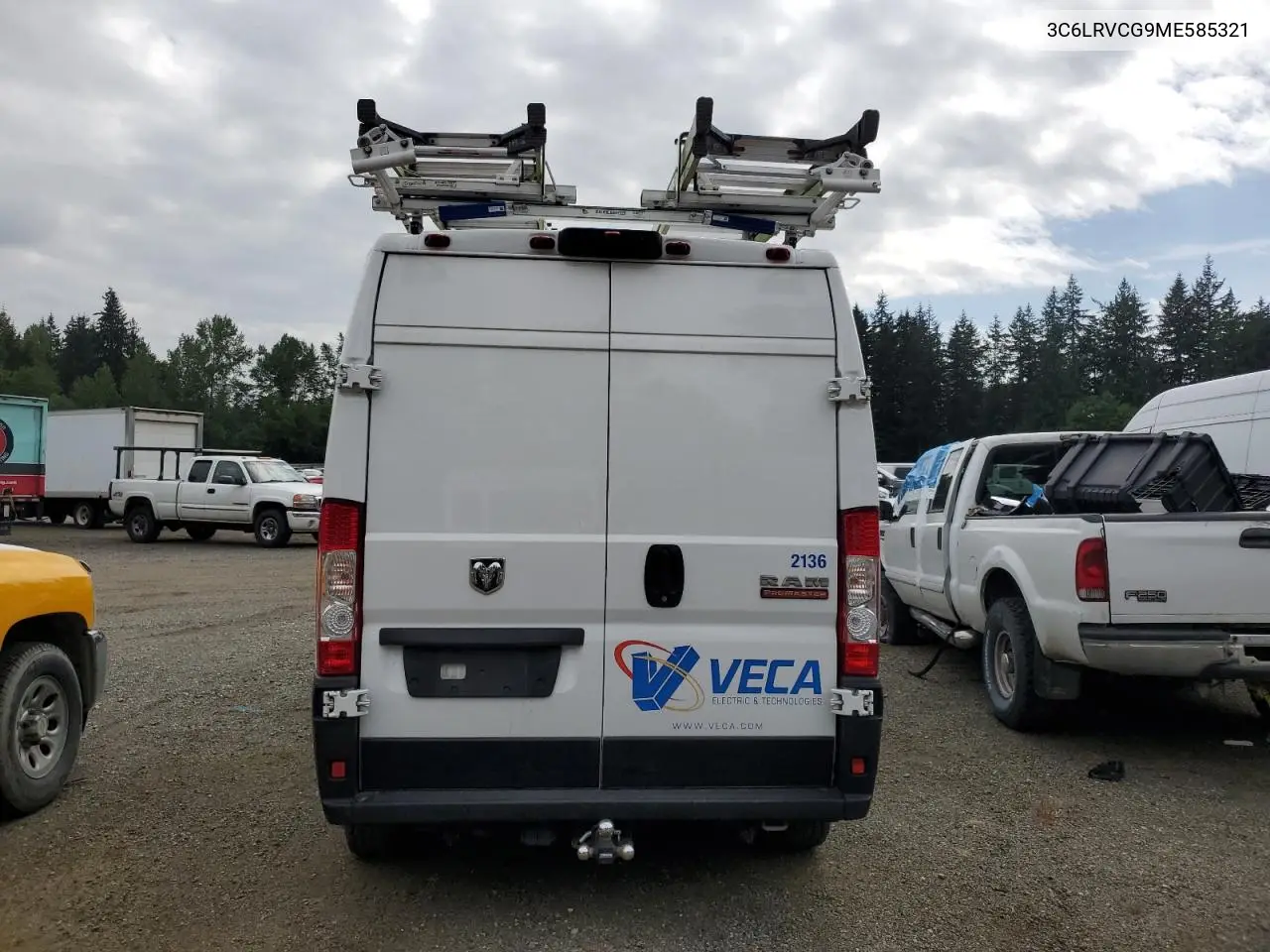 2021 Ram Promaster 2500 2500 High VIN: 3C6LRVCG9ME585321 Lot: 55658635