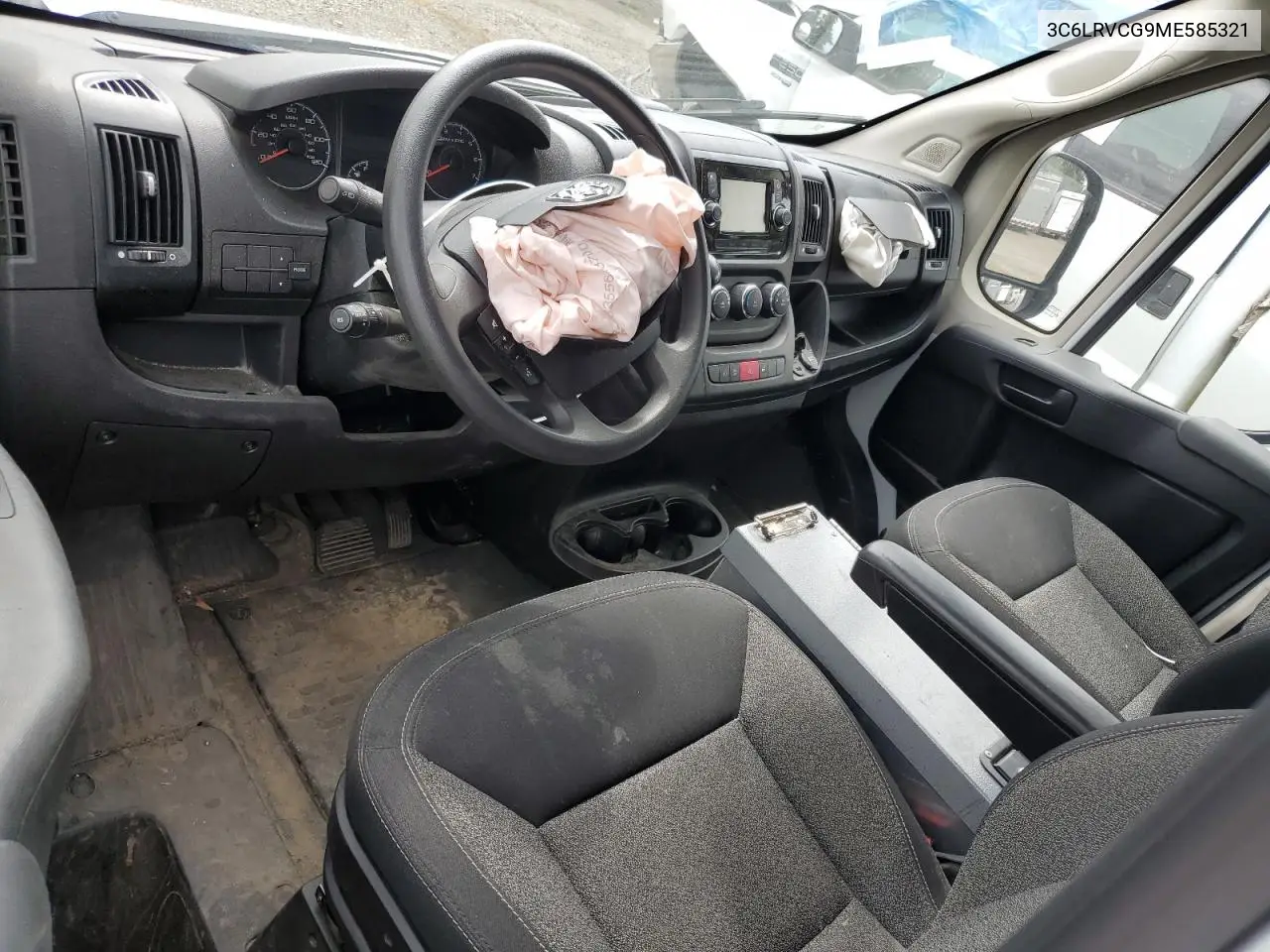 2021 Ram Promaster 2500 2500 High VIN: 3C6LRVCG9ME585321 Lot: 55658635