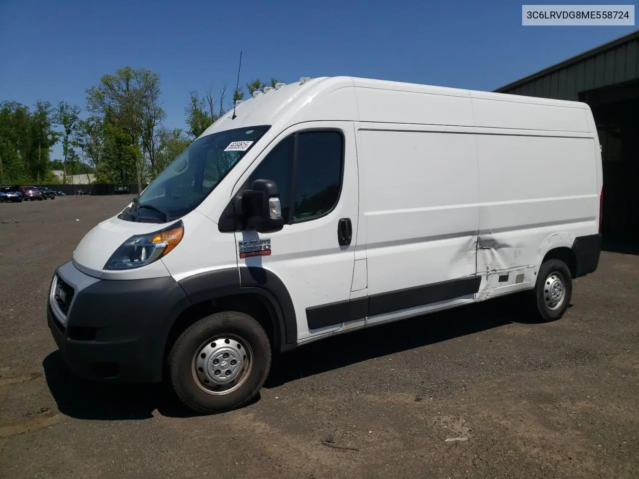 2021 Ram Promaster 2500 2500 High VIN: 3C6LRVDG8ME558724 Lot: 56369615
