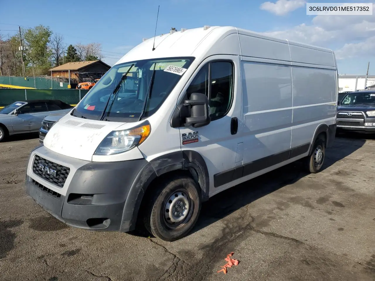 2021 Ram Promaster 2500 2500 High VIN: 3C6LRVDG1ME517352 Lot: 56576965