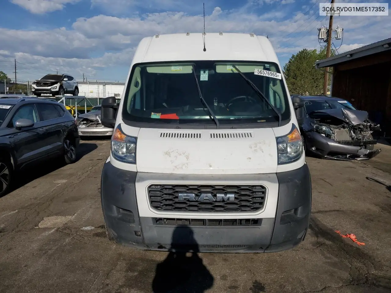 2021 Ram Promaster 2500 2500 High VIN: 3C6LRVDG1ME517352 Lot: 56576965