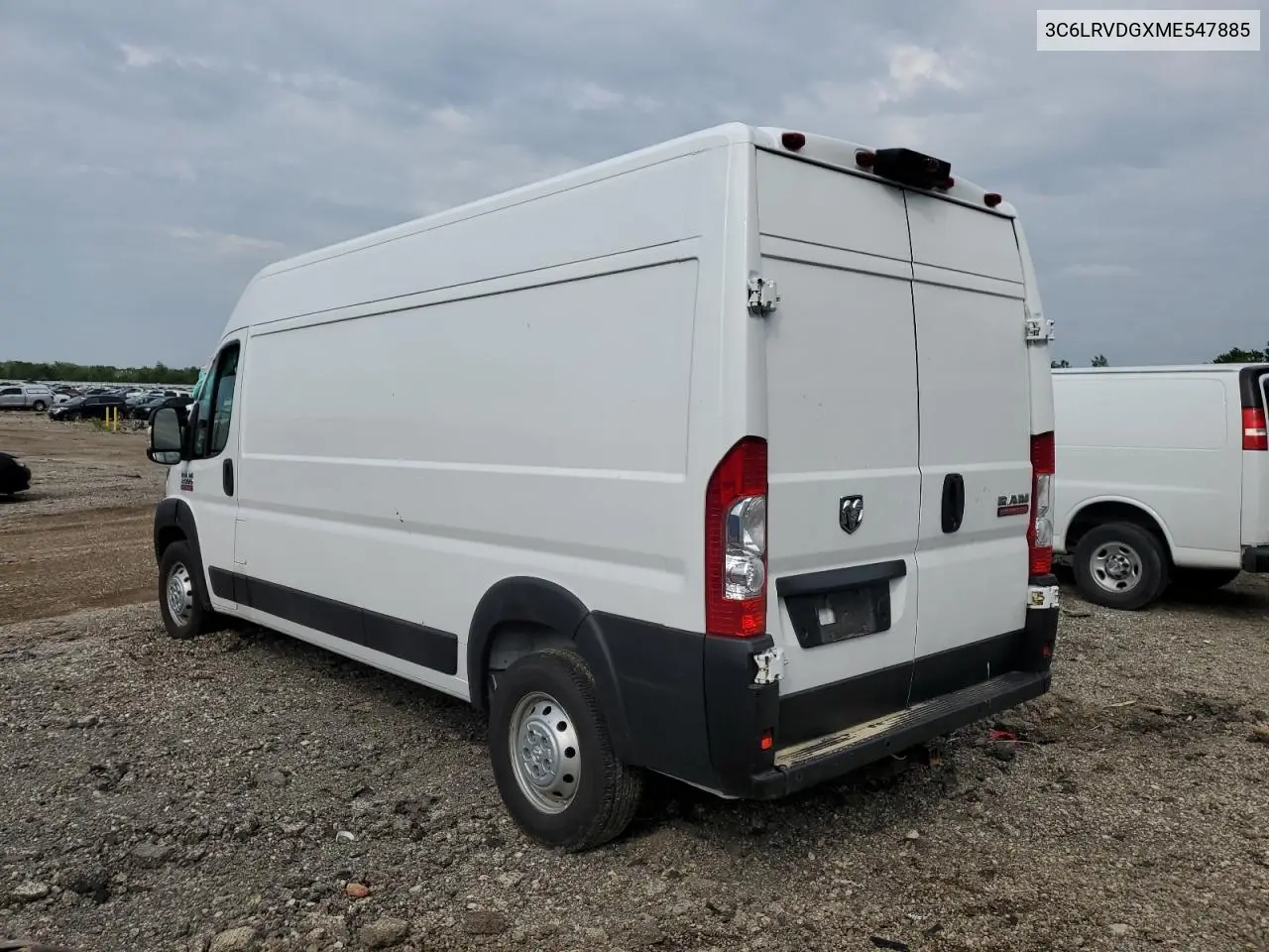 2021 Ram Promaster 2500 2500 High VIN: 3C6LRVDGXME547885 Lot: 59037185
