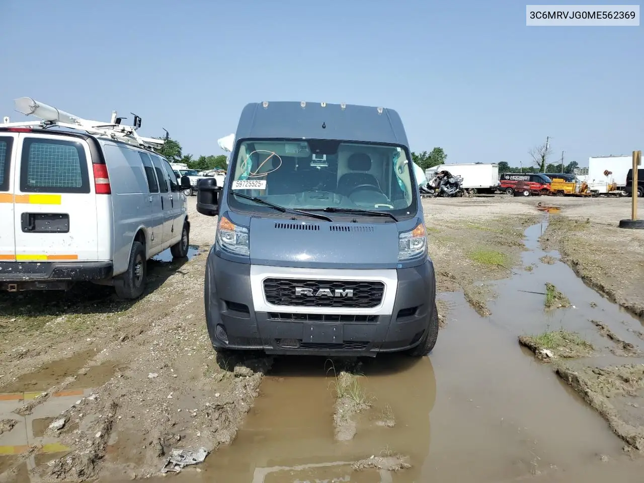 2021 Ram Promaster 3500 3500 High VIN: 3C6MRVJG0ME562369 Lot: 59725525