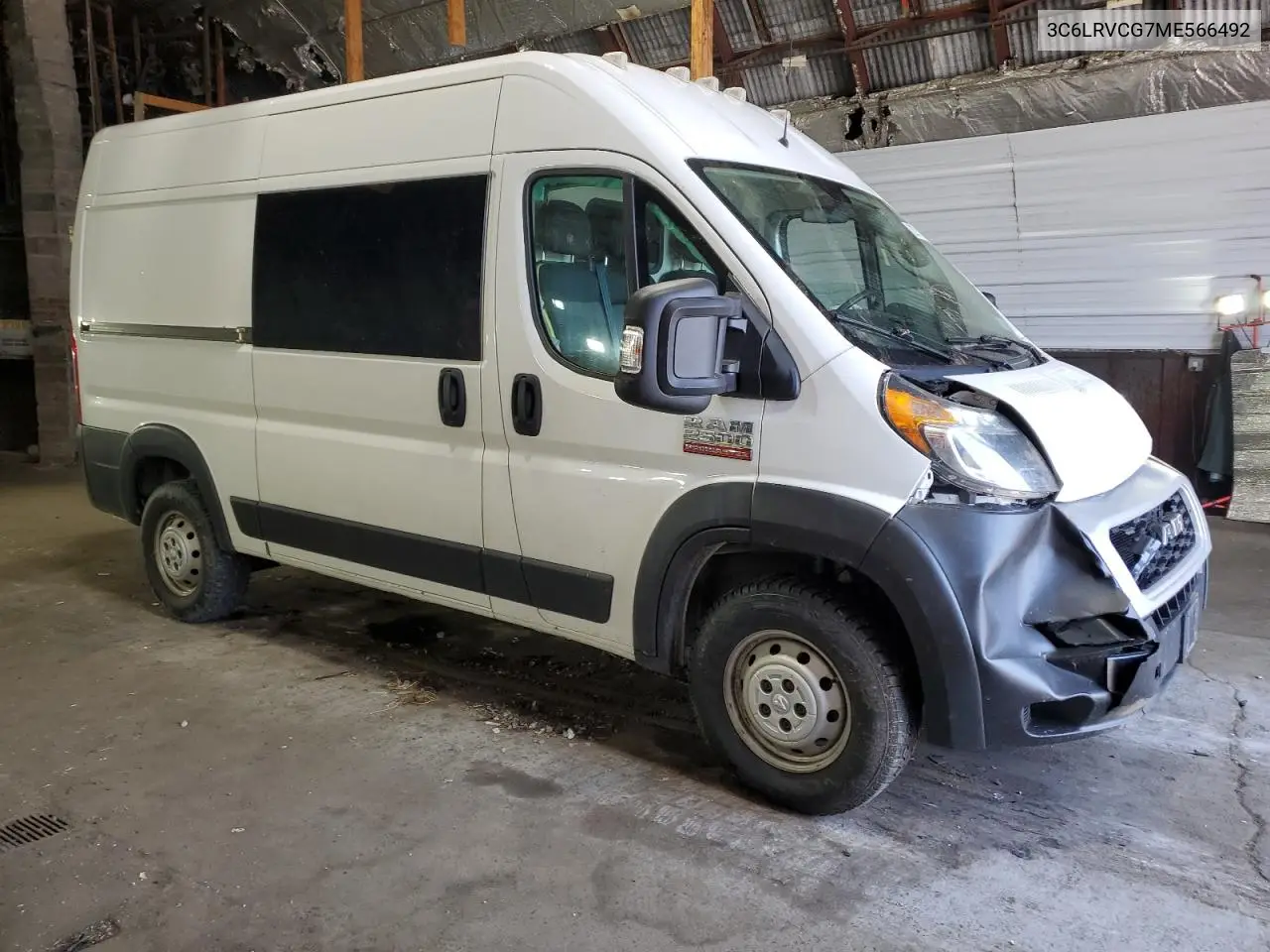 2021 Ram Promaster 2500 2500 High VIN: 3C6LRVCG7ME566492 Lot: 62077175
