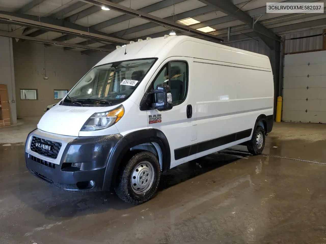 2021 Ram Promaster 2500 2500 High VIN: 3C6LRVDGXME582037 Lot: 62647405