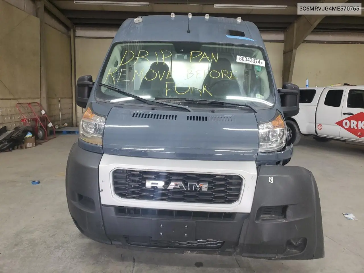 2021 Ram Promaster 3500 3500 High VIN: 3C6MRVJG4ME570765 Lot: 80343374
