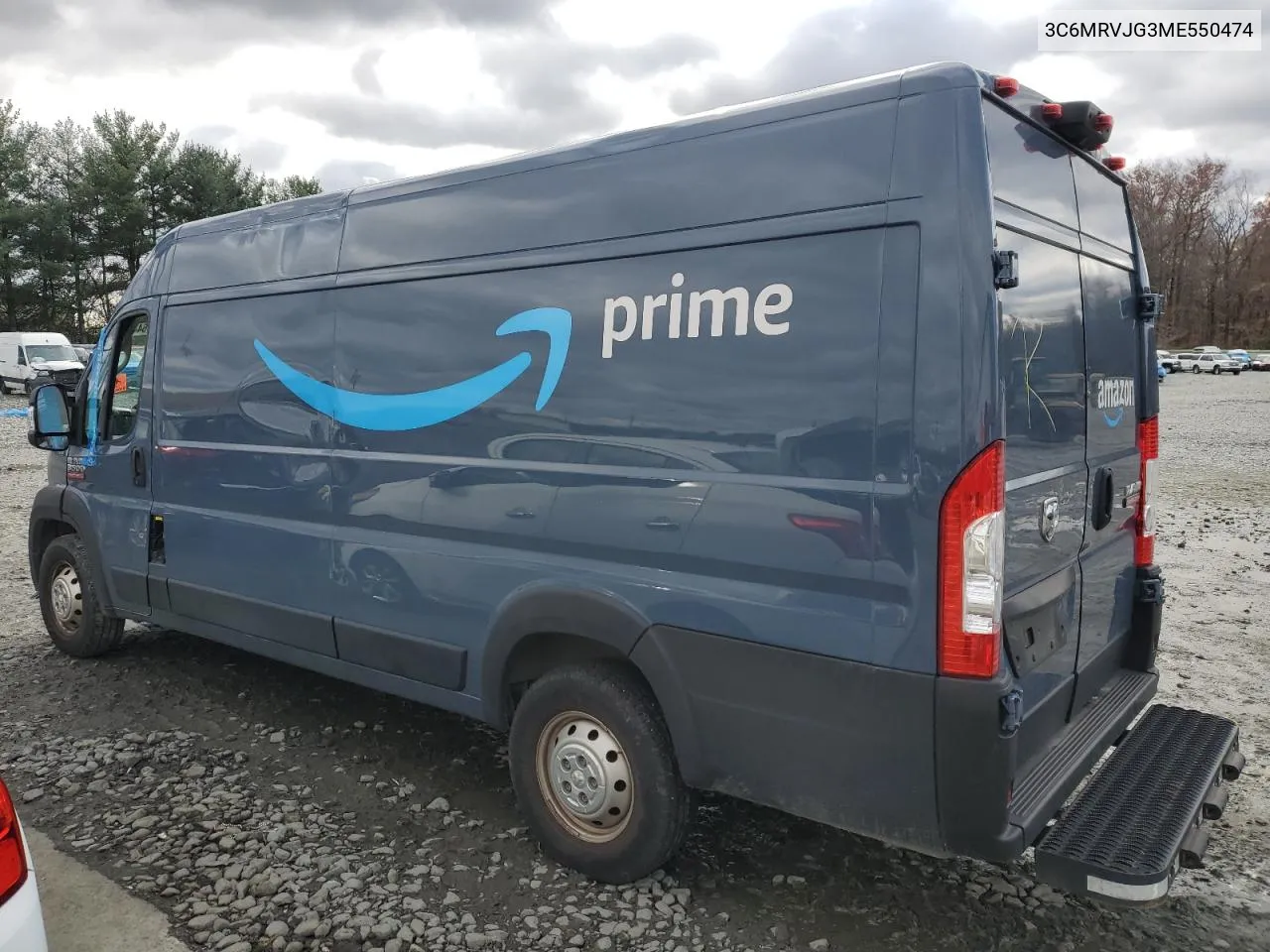2021 Ram Promaster 3500 3500 High VIN: 3C6MRVJG3ME550474 Lot: 81963644