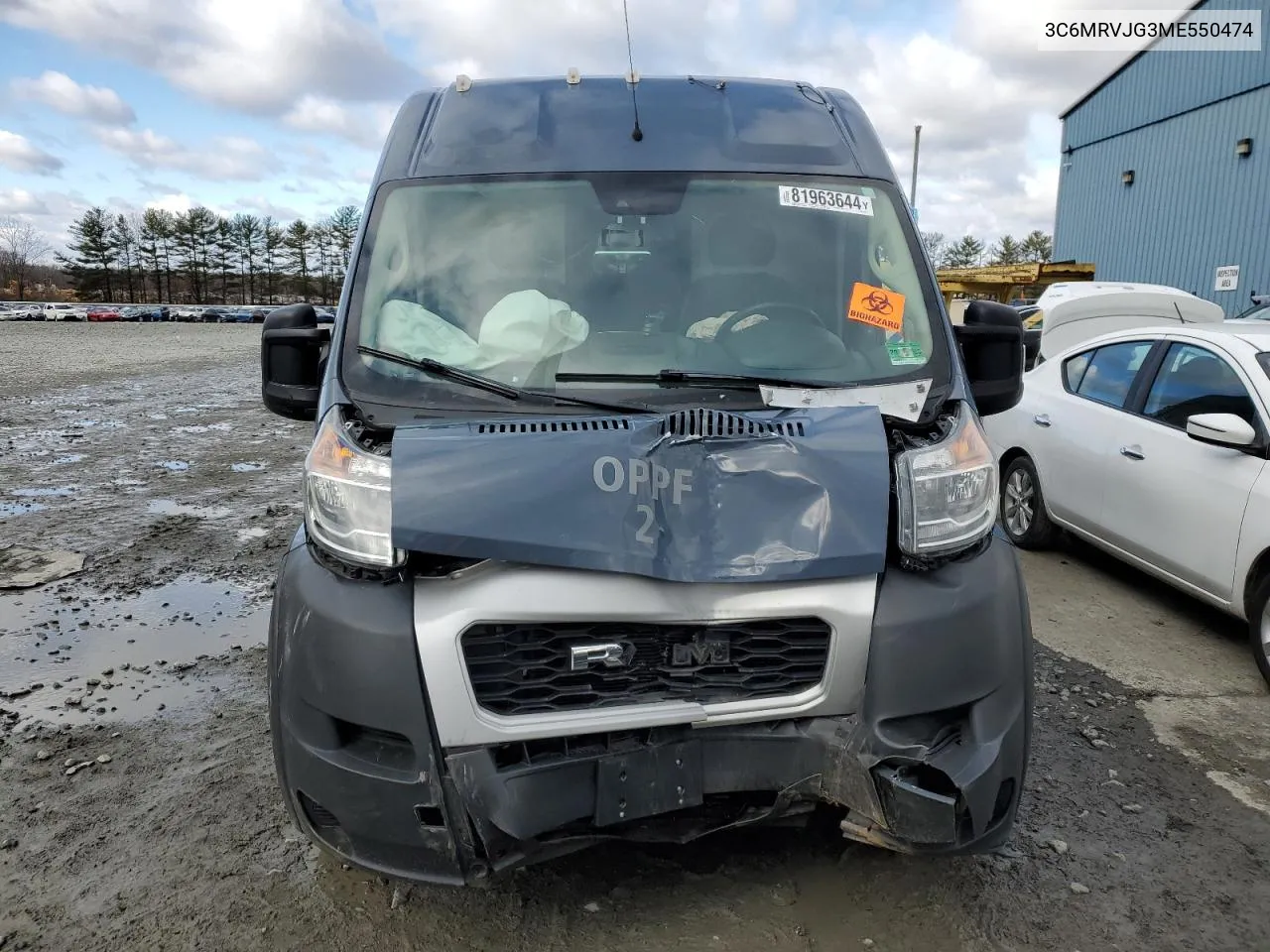 2021 Ram Promaster 3500 3500 High VIN: 3C6MRVJG3ME550474 Lot: 81963644