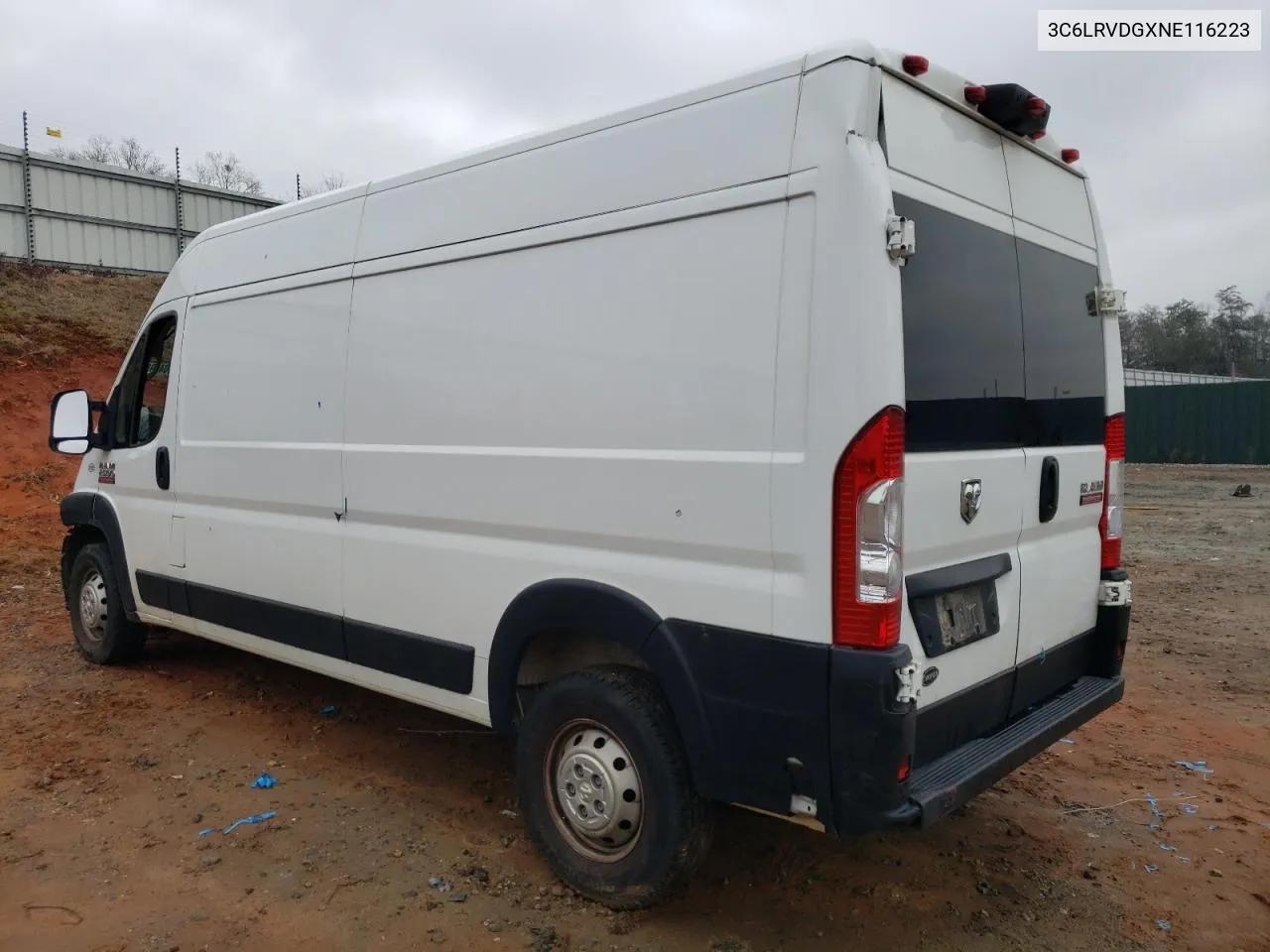 2022 Ram Promaster 2500 2500 High VIN: 3C6LRVDGXNE116223 Lot: 42304495