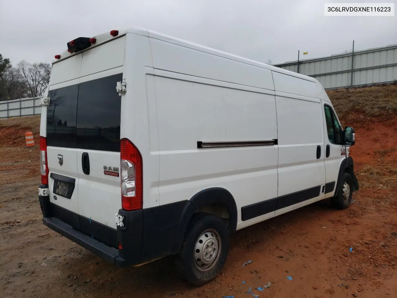 2022 Ram Promaster 2500 2500 High VIN: 3C6LRVDGXNE116223 Lot: 42304495