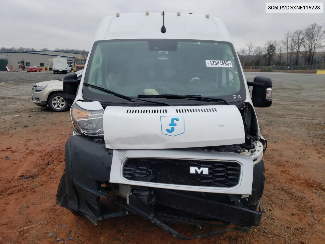 2022 Ram Promaster 2500 2500 High VIN: 3C6LRVDGXNE116223 Lot: 42304495