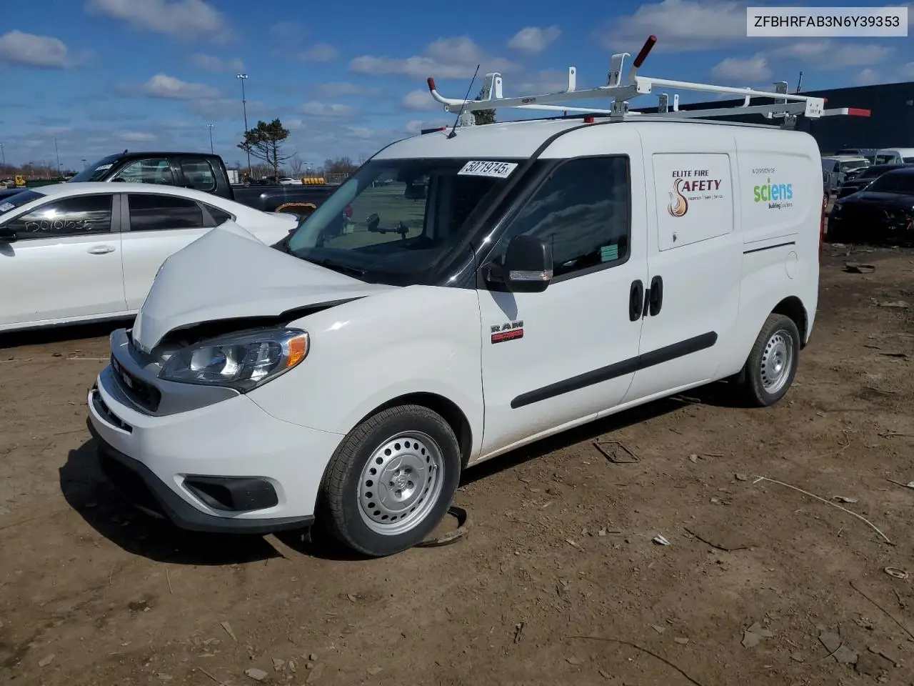 2022 Ram Promaster City Tradesman VIN: ZFBHRFAB3N6Y39353 Lot: 50719745