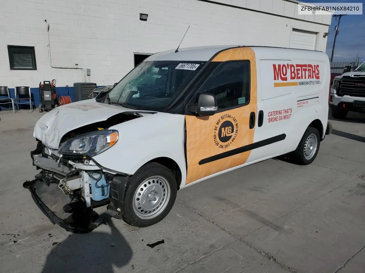 2022 Ram Promaster City Tradesman VIN: ZFBHRFAB1N6X84210 Lot: 56671705