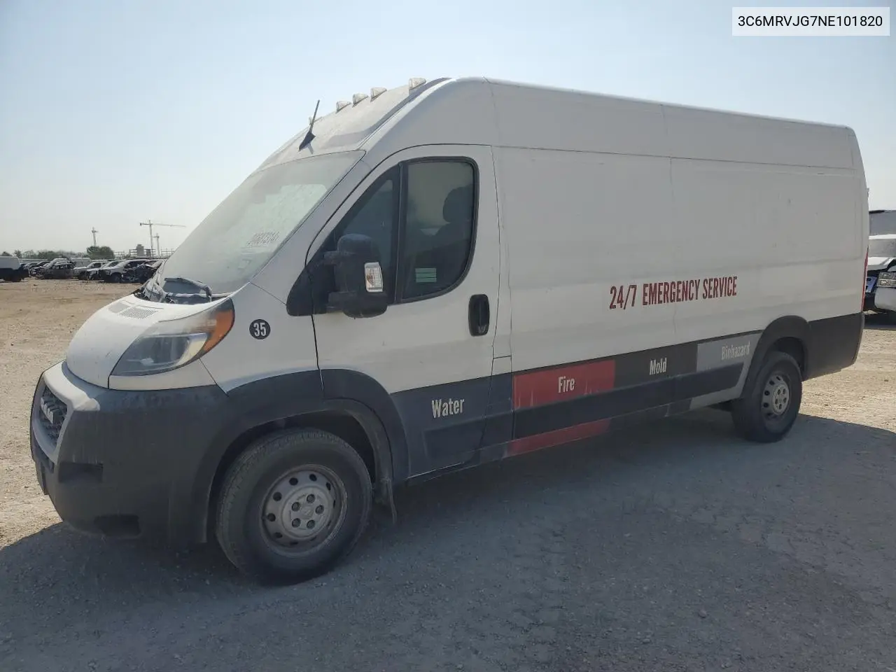2022 Ram Promaster 3500 3500 High VIN: 3C6MRVJG7NE101820 Lot: 84687314