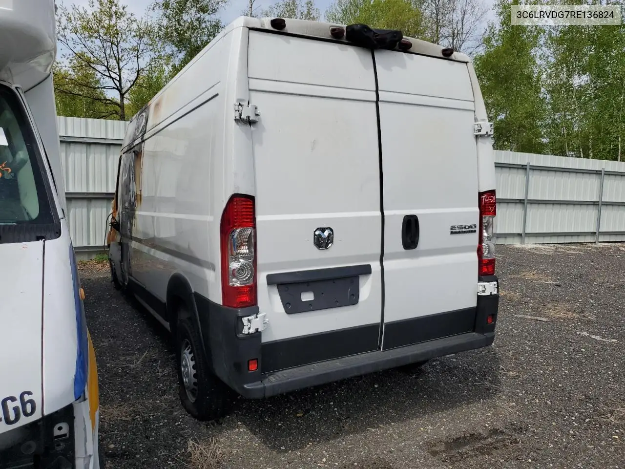 2024 Ram Promaster 2500 2500 High VIN: 3C6LRVDG7RE136824 Lot: 53030095