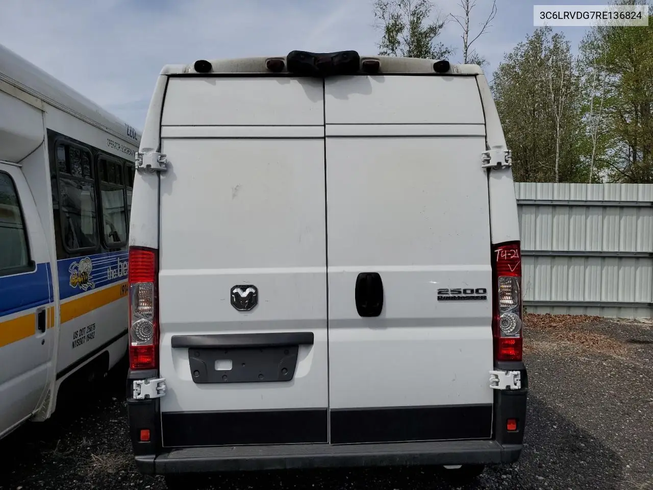 2024 Ram Promaster 2500 2500 High VIN: 3C6LRVDG7RE136824 Lot: 53030095