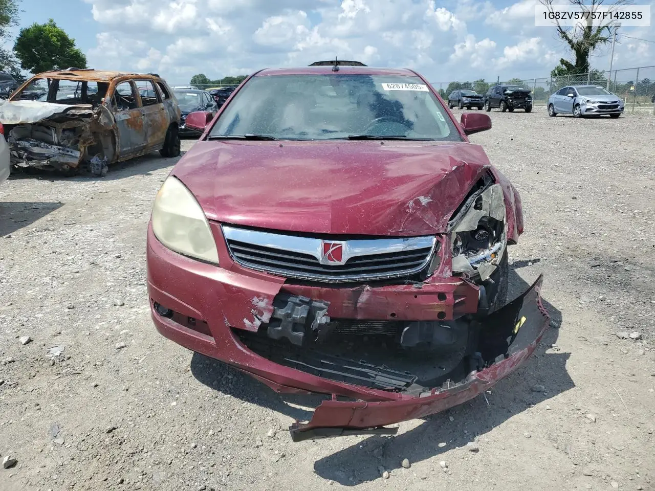 2007 Saturn Aura Xr VIN: 1G8ZV57757F142855 Lot: 62874505