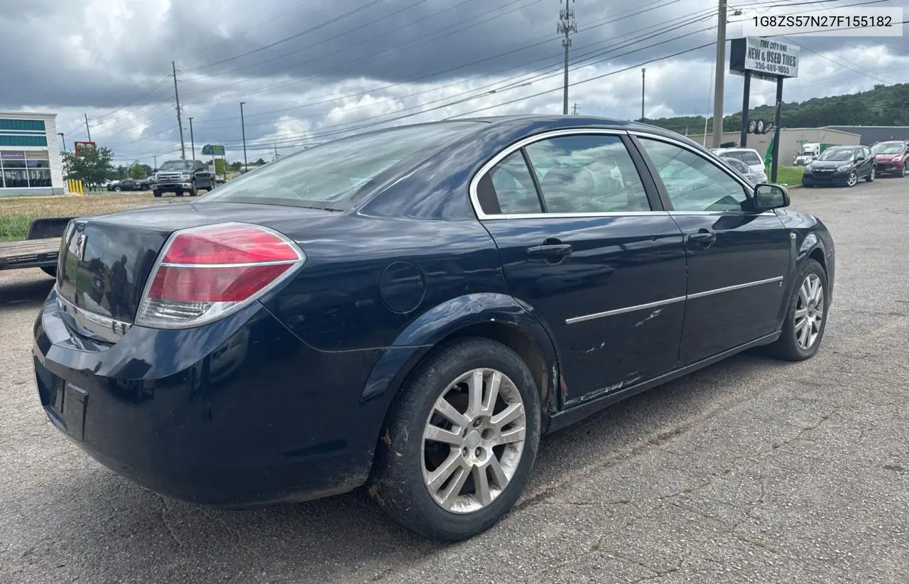 2007 Saturn Aura Xe VIN: 1G8ZS57N27F155182 Lot: 63483395