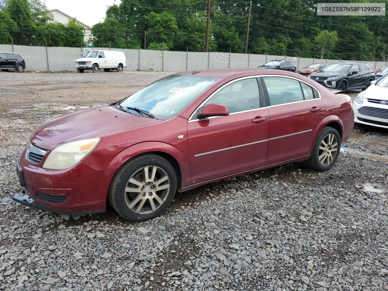 2008 Saturn Aura Xe VIN: 1G8ZS57N58F129922 Lot: 62545795