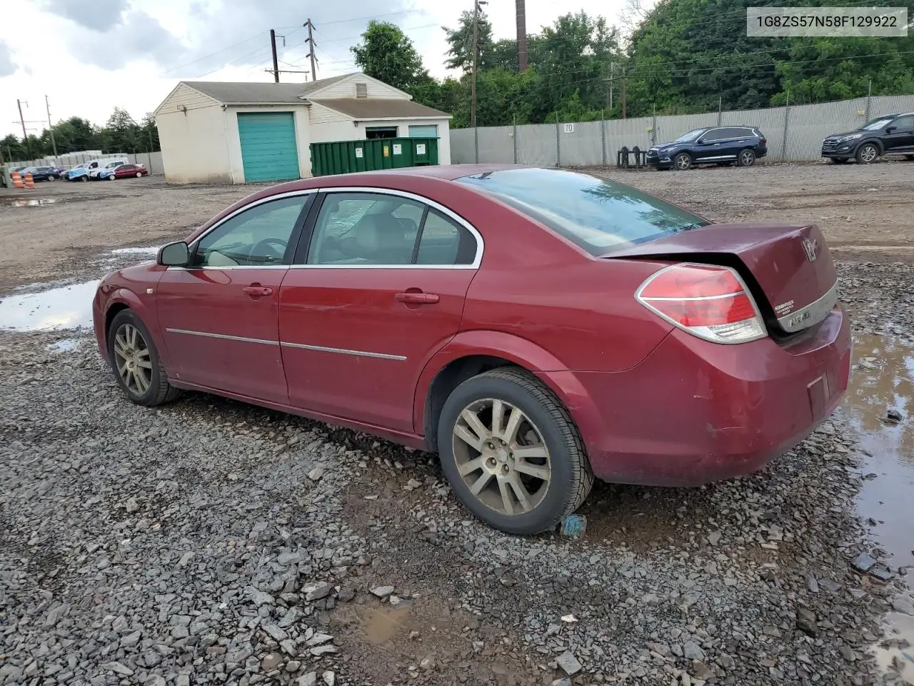 2008 Saturn Aura Xe VIN: 1G8ZS57N58F129922 Lot: 62545795