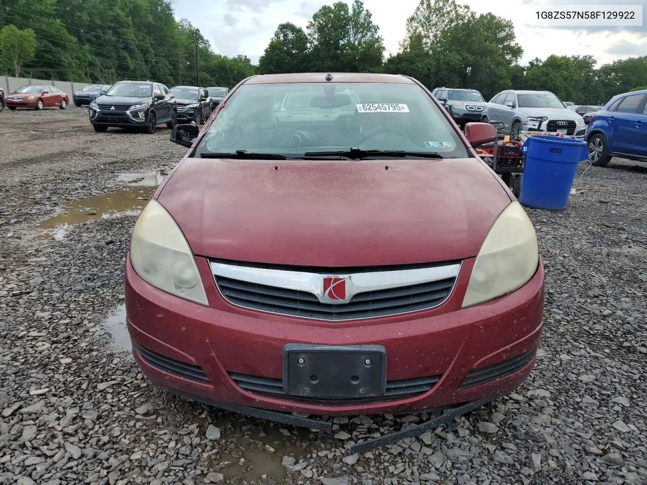 2008 Saturn Aura Xe VIN: 1G8ZS57N58F129922 Lot: 62545795